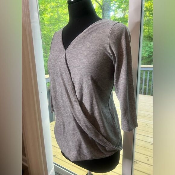 H.I.P Grey Crossover Top - Picture 3 of 5